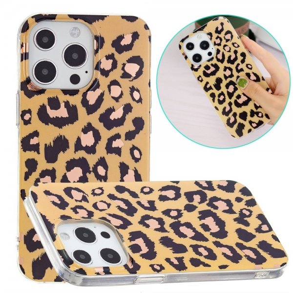 iPhone 15 Pro Max Cover Leopardmønster