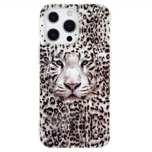 iPhone 15 Pro Max Cover Motiv Hvid Tiger