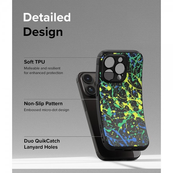 Ringke iPhone 15 Pro Max Cover Onyx Design Action Painting
