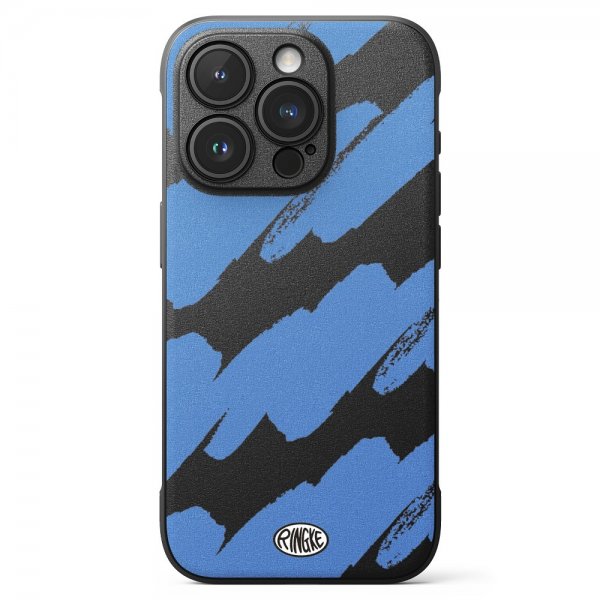 Ringke iPhone 15 Pro Max Cover Onyx Design Blue Brush