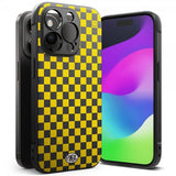Ringke iPhone 15 Pro Max Cover Onyx Design Checkerboard Yellow