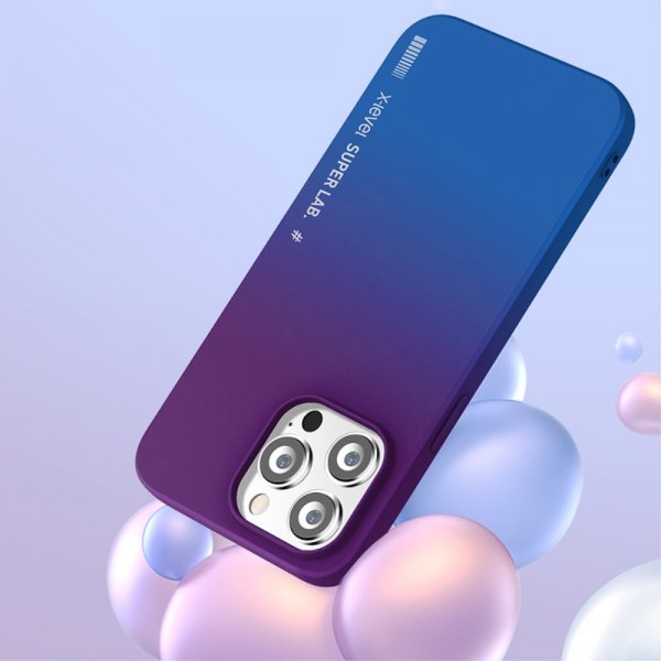 X-Level iPhone 15 Pro Max Cover Rainbow Series Gul
