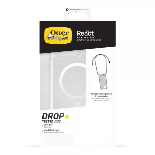 Otterbox iPhone 15 Pro Max Cover React Necklace MagSafe Transparent