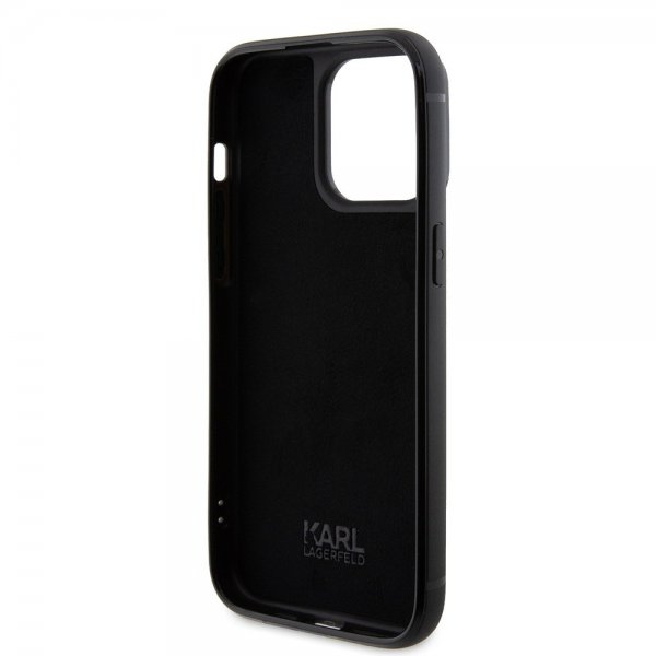 Karl Lagerfeld iPhone 15 Pro Max Cover Rhinestone Sort