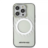 Mercedes Benz iPhone 15 Pro Max Cover Rhombus Pattern MagSafe AMG Transparent
