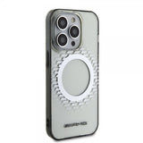 Mercedes Benz iPhone 15 Pro Max Cover Rhombus Pattern MagSafe AMG Transparent