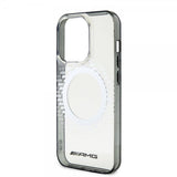Mercedes Benz iPhone 15 Pro Max Cover Rhombus Pattern MagSafe AMG Transparent