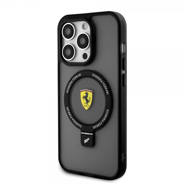 Ferrari iPhone 15 Pro Max Cover Ring Stand MagSafe Sort