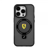Ferrari iPhone 15 Pro Max Cover Ring Stand MagSafe Sort
