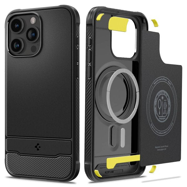 Spigen iPhone 15 Pro Max Cover Rugged Armor MagFit Mat Sort