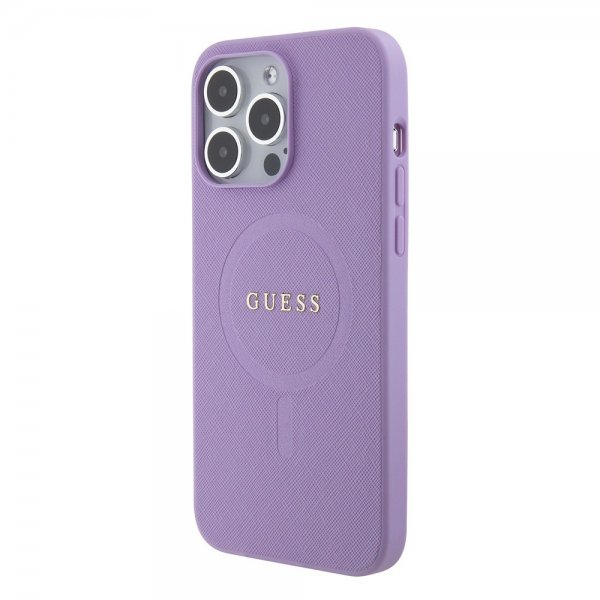 Guess iPhone 15 Pro Max Cover Saffiano MagSafe Lilla