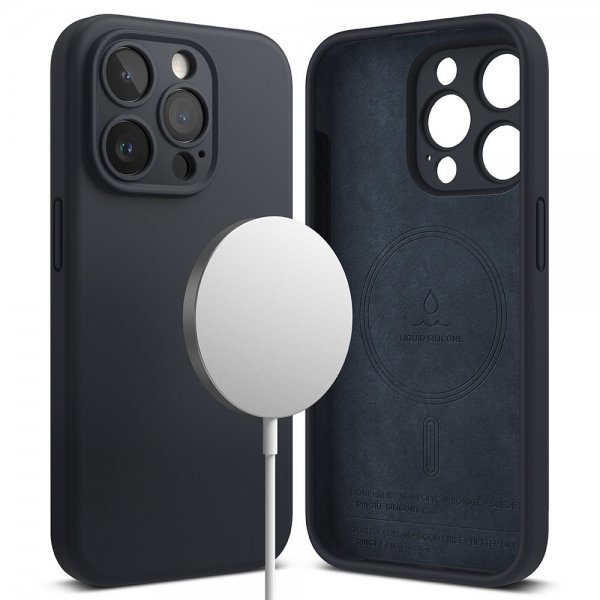 Ringke iPhone 15 Pro Max Cover Silikone Magnetic Deep Blue