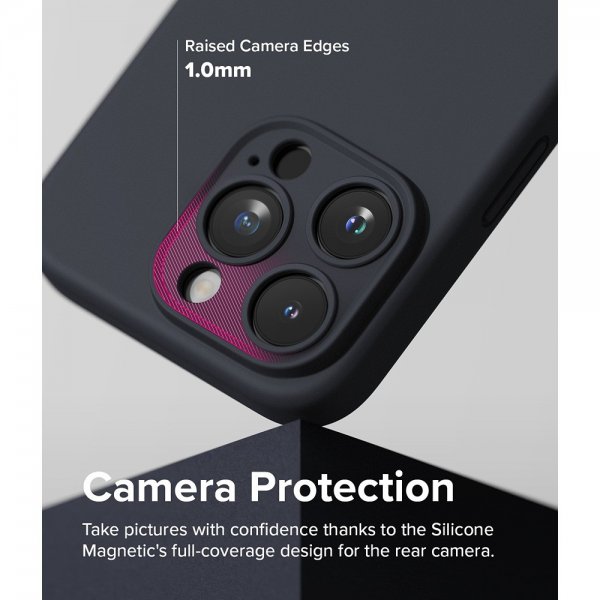 Ringke iPhone 15 Pro Max Cover Silikone Magnetic Deep Blue