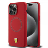 Ferrari iPhone 15 Pro Max Cover Silikone MagSafe Rød