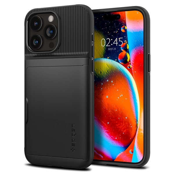Spigen iPhone 15 Pro Max Cover Slim Armor CS Sort
