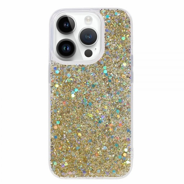 Nordic Covers iPhone 15 Pro Max Cover Sparkle Series Citrine Gold