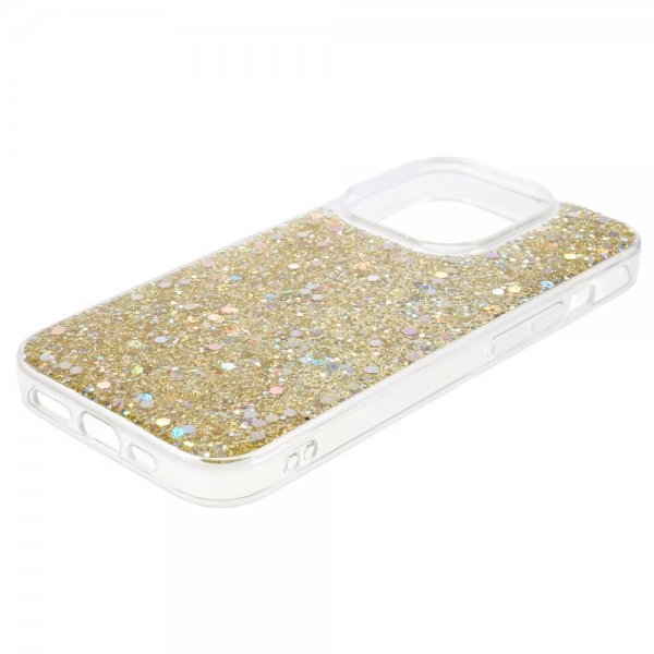 Nordic Covers iPhone 15 Pro Max Cover Sparkle Series Citrine Gold