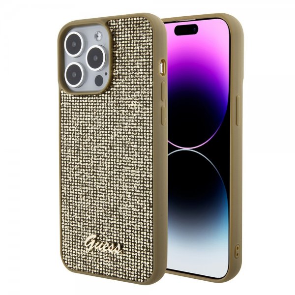 Guess iPhone 15 Pro Max Cover Square Mirror Guld