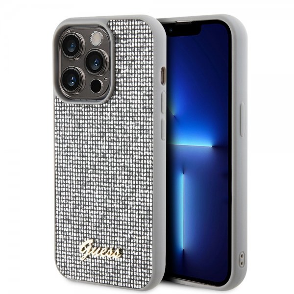 Guess iPhone 15 Pro Max Cover Square Mirror Silver