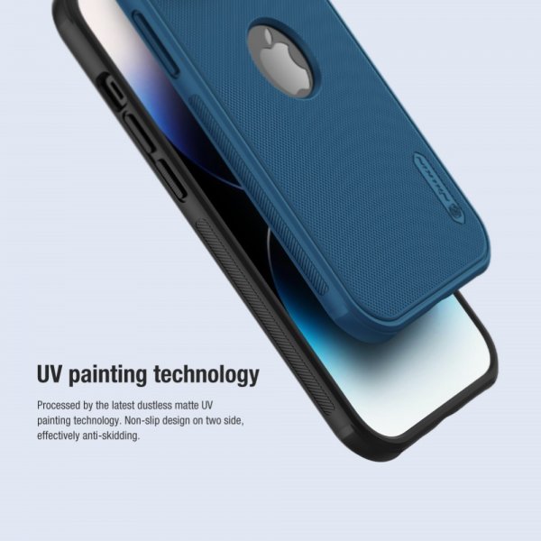 Nillkin iPhone 15 Pro Max Cover Super Frosted Shield Pro Logo Hole Sort