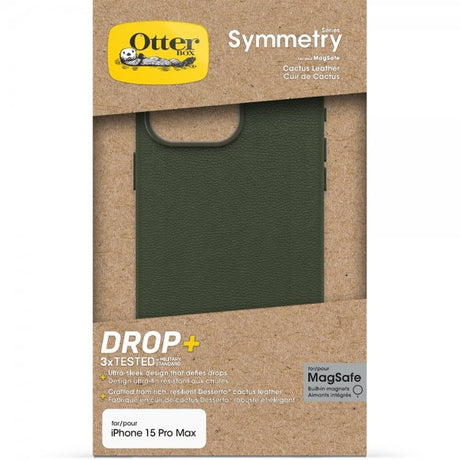 Otterbox iPhone 15 Pro Max Cover Symmetry Kaktus Læder MagSafe Cactus Groove