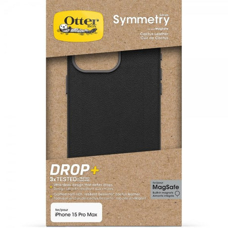 Otterbox iPhone 15 Pro Max Cover Symmetry Cactus Leather MagSafe Noir Ash