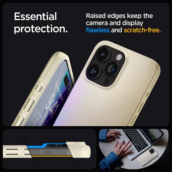 Spigen iPhone 15 Pro Max Cover Thin Fit Mute Beige