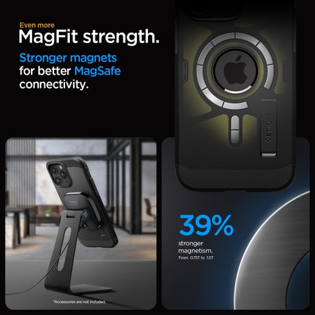 Spigen iPhone 15 Pro Max Cover Tough Armor MagFit Sort