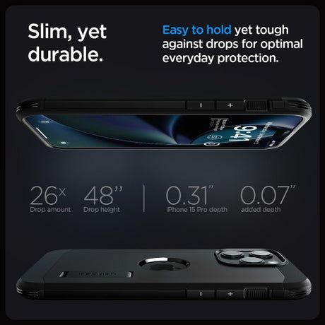 Spigen iPhone 15 Pro Max Cover Tough Armor MagFit Sort