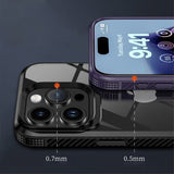 Ipaky iPhone 15 Pro Max Cover Gennemsigtig Bagside Lilla