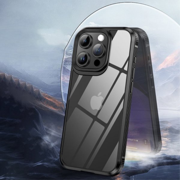 Ipaky iPhone 15 Pro Max Cover Gennemsigtig Bagside Lilla