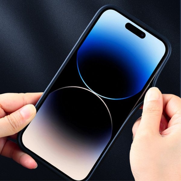 X-Level iPhone 15 Pro Max Cover Stoftekstur Blå
