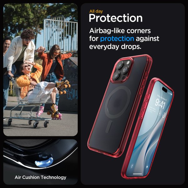 Spigen iPhone 15 Pro Max Cover Ultra Hybrid MagFit Frost Deep Red