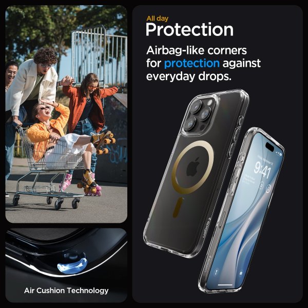 Spigen iPhone 15 Pro Max Cover Ultra Hybrid MagFit Guld