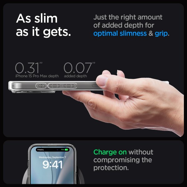 Spigen iPhone 15 Pro Max Cover Ultra Hybrid MagFit Hvid