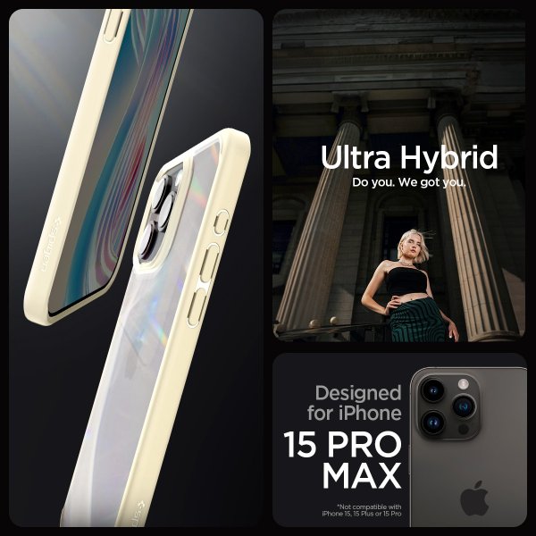 Spigen iPhone 15 Pro Max Cover Ultra Hybrid Mute Beige