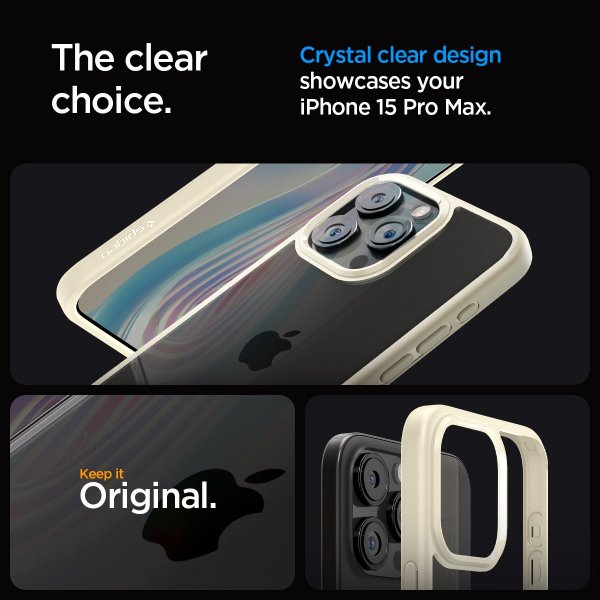Spigen iPhone 15 Pro Max Cover Ultra Hybrid Mute Beige