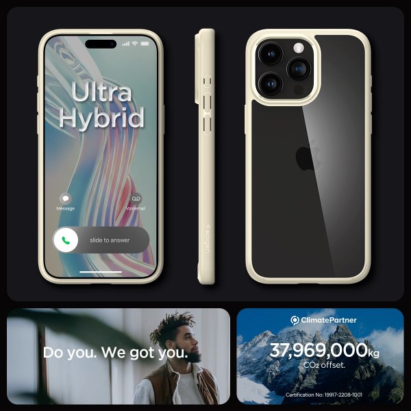Spigen iPhone 15 Pro Max Cover Ultra Hybrid Mute Beige
