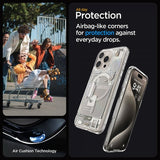 Spigen iPhone 15 Pro Max Cover Ultra Hybrid Zero One MagFit Natural Titanium