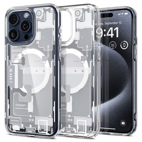 Spigen iPhone 15 Pro Max Cover Ultra Hybrid Zero One MagFit Hvid