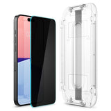 Spigen iPhone 15 Pro Max Skærmbeskyttelse GLAS.tR EZ Fit Privacy 2-pak