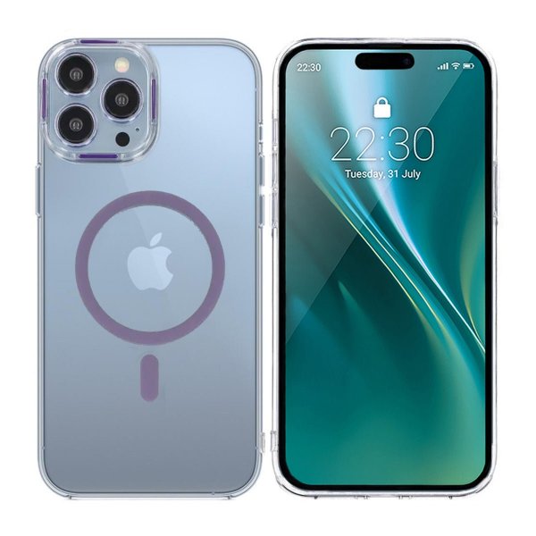iPhone 15 Pro Max Cover TPU MagSafe Lilla