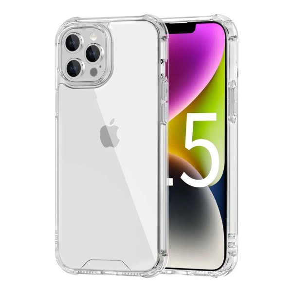 iPhone 15 Pro Max Cover Stødsikker Transparent
