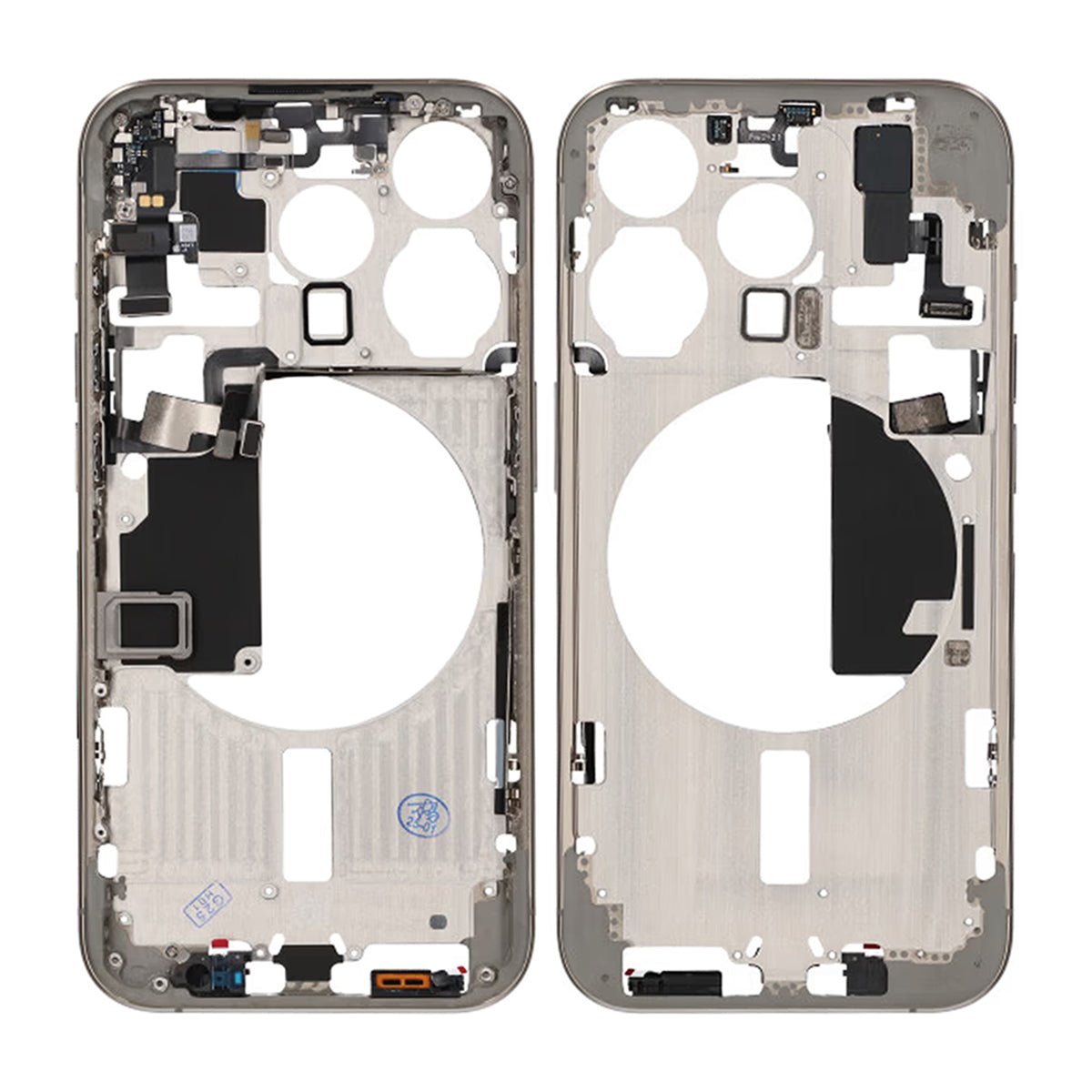 iPhone 15 Pro Mellemskal med smådele OEM - Naturlig titanium