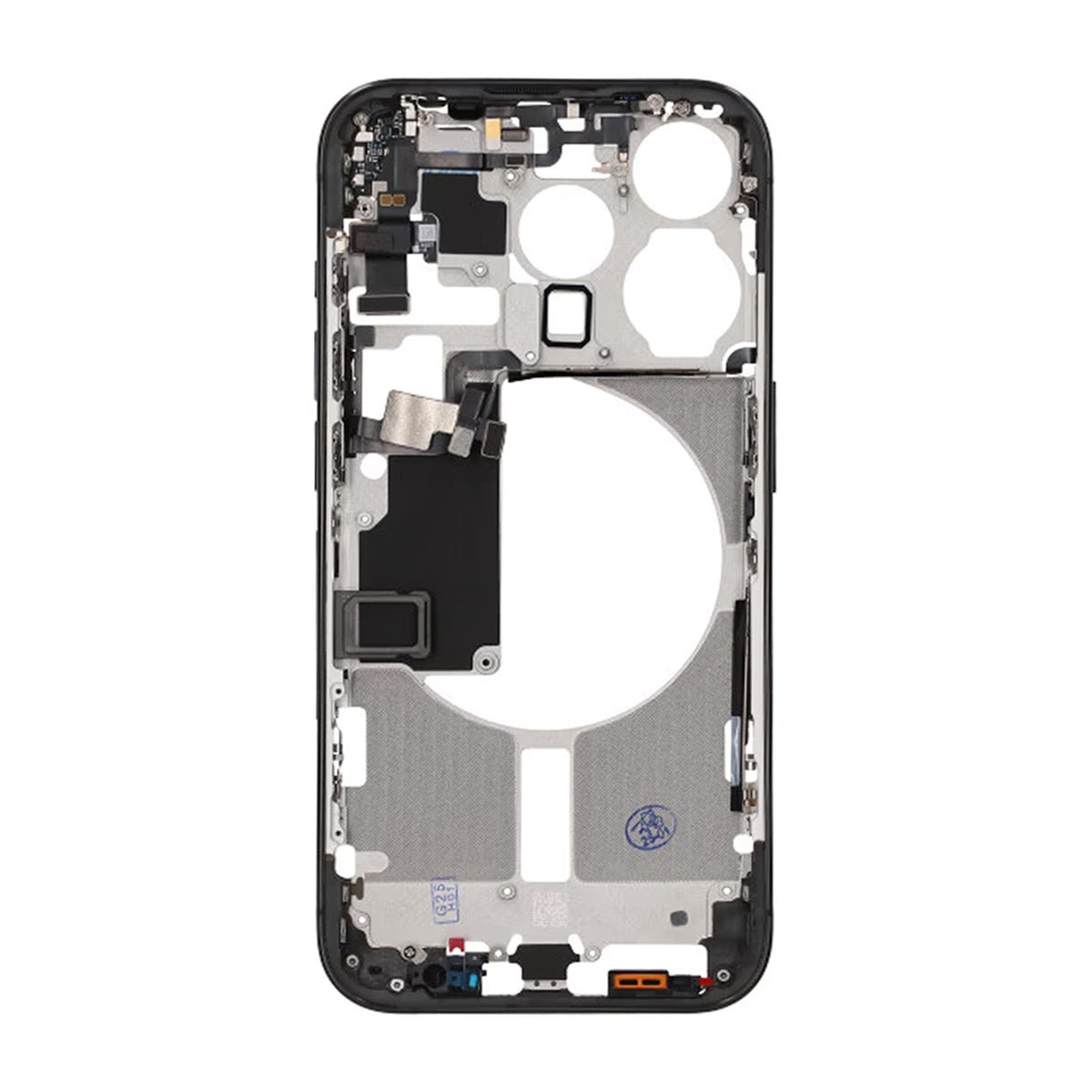 iPhone 15 Pro Mellemskal med smådele OEM - Titaniummat