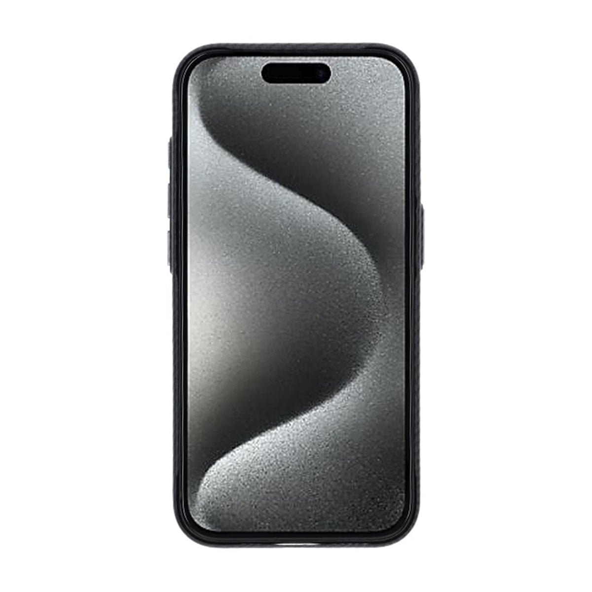 iPhone 15 Pro Cover med kulfibermønster MagSafe Sort