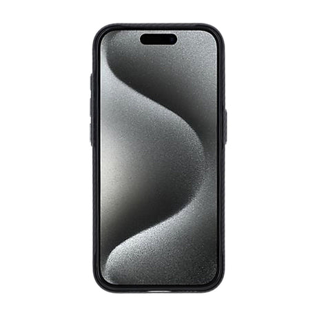 iPhone 15 Pro Cover med kulfibermønster MagSafe Sort