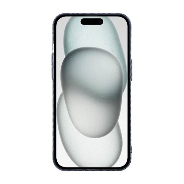iPhone 15 Pro Cover Kulfibermønster Blå
