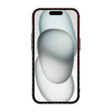 iPhone 15 Pro Cover Kulfibermønster Sort Rød