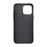 iPhone 15 Pro Cover Kulfiber Mønster Sort